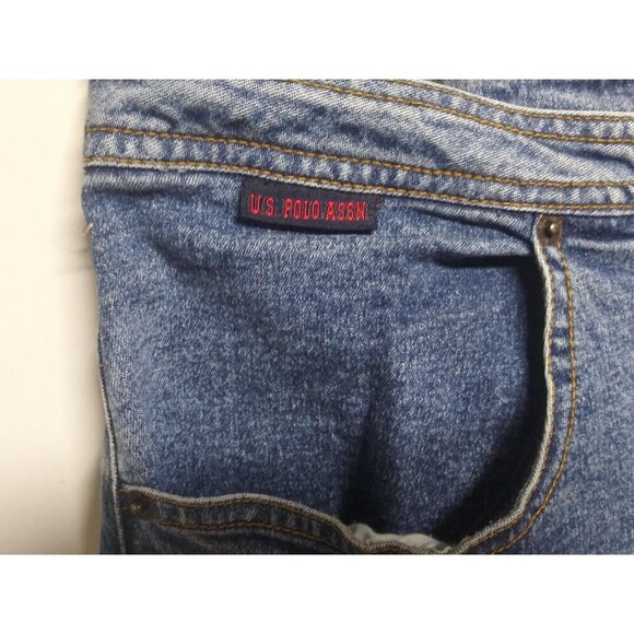 Denim Skirt Plus size 20 Stretch ruffle design knee length jean U.S. Polo Assn - Picture 5 of 8